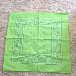 NWOT lime green bandana
